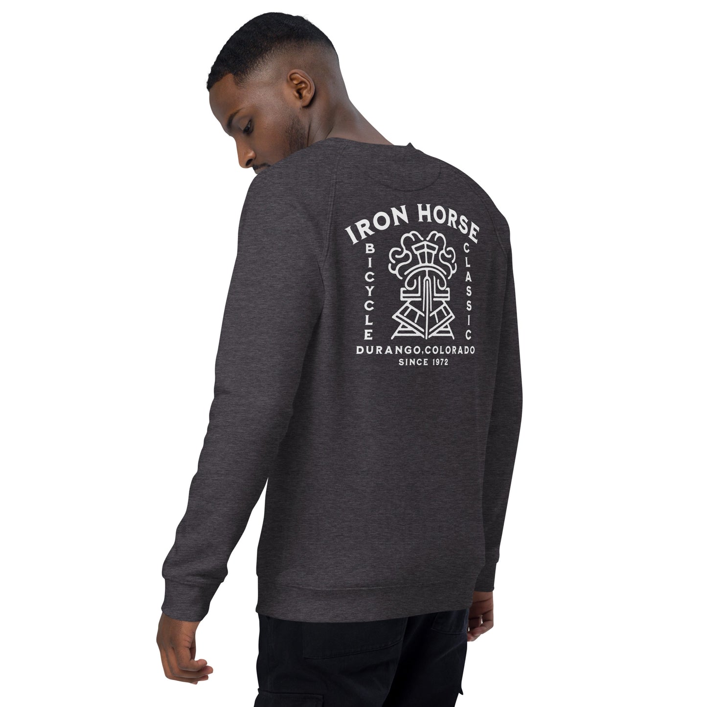 Unisex organic raglan sweatshirt