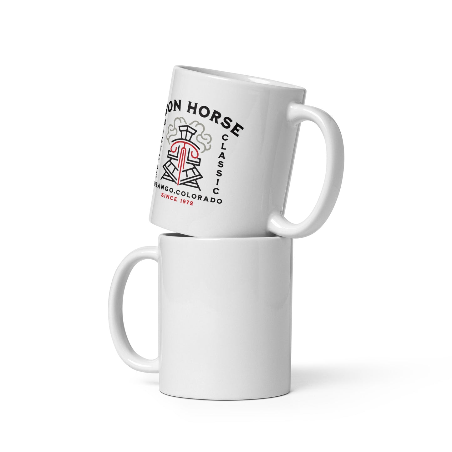 White glossy mug