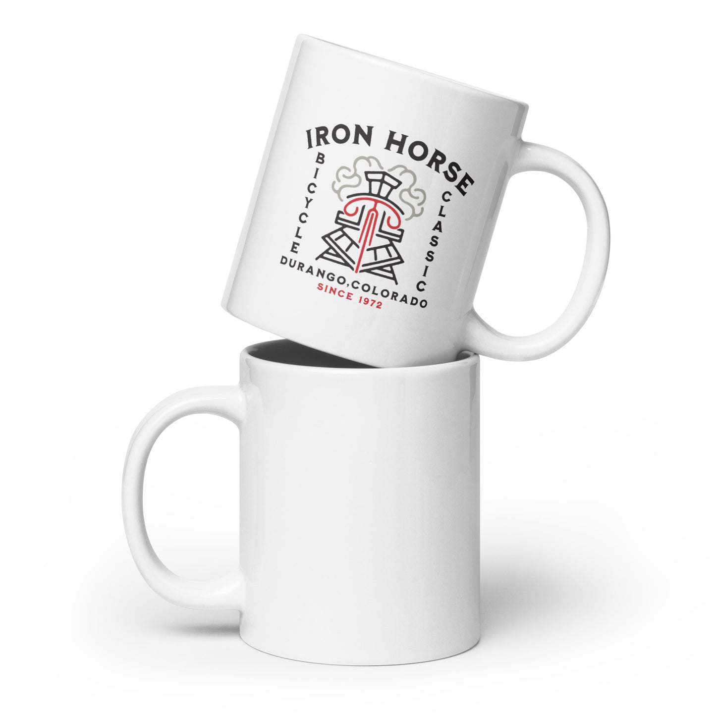 White glossy mug